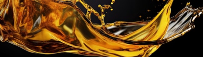 Oil wave splashing in Car engine with lubricant oil. Generative AI